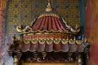 Brighton, England, UK. Royal Pavillion and Gardens, interior with opulent Asian design and decor. Art Print